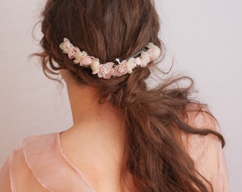 organza flower hair barrette organza flower hair clip barrette