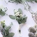 Eucalyptus Boutonniere ivory dried flower lapel pin Woodland wedding buttonhole boho greenery boutonniere groomsman flower boutonniere