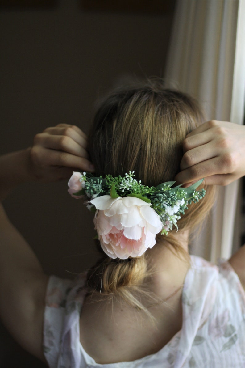 Eucalyptus Half Flower Crown Baby Breath Flower Greenery Crown Etsy