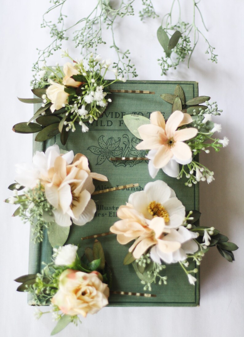 Pink Hair Pin Set Bridal Hair Piece Baby Breath Flower Pin Etsy