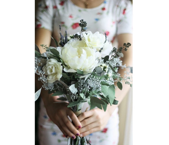 Eucalyptus Bouquet De Verdure Bouquet De Mariage Fleurs Ivoire Bouquet Naturel Bouquet Sud Ouest Bouquet Ivoire Fleurs Séchées Bouquet Bijou