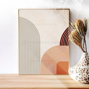 Mid-Century Art Minimalist Line Art Geometric Wall Art Poster Line Drawing Print Boho Art Modern Art Minimal Art Mid-Century Wall Art B197