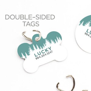 Forest Dog Tag Pet Tag Pet ID Tag Custom Pet Tag Personalized Dog Tag Forest Pet Tag Dog ID Tag Forest Pet Tag Puppy Tag Dog Pet Tag U98B