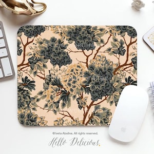 Mouse Pad Antique Forest Mouse Pad Trees Mouse Pad Office Mouse Pad Vintage Trees Mouse Pad Desk Accessories Mouse Pad Round Mouse Pad 47.