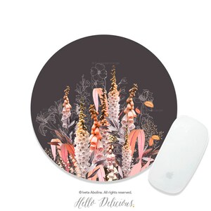 Mouse Pad Fall Lupine Mouse Pad Floral Mouse Pad Office Mouse Pad Personalized Mouse Pad Desk Accessories Mouse Pad Round Mouse Pad 99 image 2