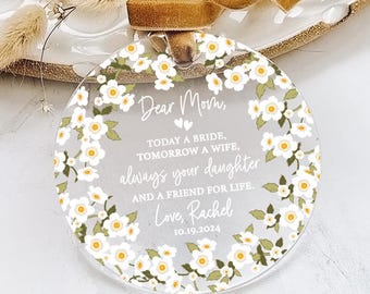 Adorno acrílico para madre de la novia, regalo con cita, regalo para la madre de la novia, regalo para el día de la boda, regalo para la madre de la novia n.° 593