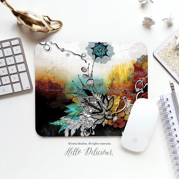 Mouse Pad Frozen Dreams Mouse Pad Floral Mouse Pad Office Mouse Pad Personalized Mouse Pad Desk Accessories Mouse Pad Round Mouse Pad 133