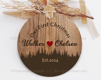 Engagement Ornament Our First Christmas Ornament Soon To Be Mr. & Mrs. Christmas Ornament Personalized Ornament Holiday Engagement Gift 34.