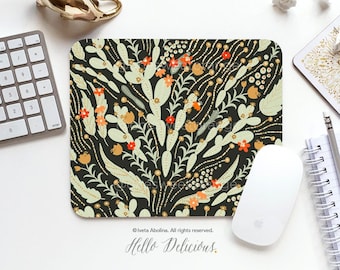 Floral Mouse Pad Flower Mouse Pad Floral Mouse Pad Office Mouse Pad Personalized Mouse Pad Desk Accessories Mouse Pad Round Mouse Pad 211.