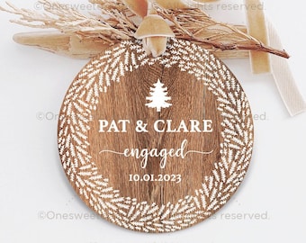 Engagement Ornament Engagement Party Gift Personalized Engagement Gift Custom Engagement Gift with Names Engagement Gift for Couple 211.