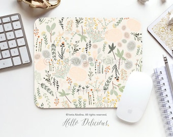 Mouse Pad Floral Mouse Pad Floral Mouse Pad Office Mouse Pad Personalized Mouse Pad Desk Accessories Mouse Pad Round Mouse Pad 196