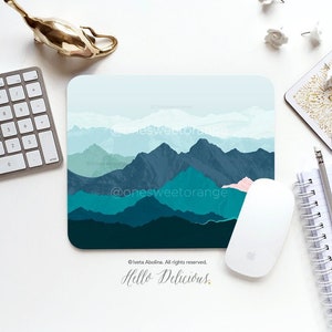 Mouse Pad Rocky Mountains Mouse Pad Mountain Mouse Pad Office Mouse Pad Personalized Mouse Pad Desk Accessories Mouse Pad Round Mousepad 107