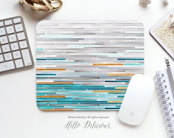 Mouse Pad Watercolor Mouse Pad Geometric Mouse Pad Office Mouse Pad Personalized Mouse Pad Desk Accessories Mouse Pad Round Mouse Pad T156