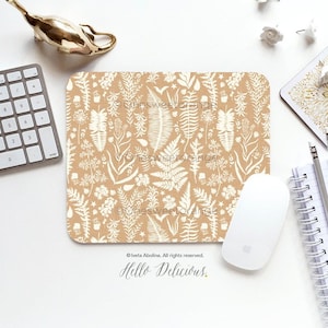 Mouse Pad Fern Tawny Mouse Pad Garden Mouse Pad Office Mouse Pad Personalized Mouse Pad Desk Accessories Mouse Pad Round Mouse Pad 193