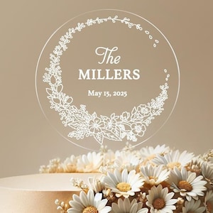 Personalized Wedding Cake Topper Wedding Cake Topper Wedding Cake Decoration Wedding Acrylic Cake Topper Mr & Mrs Cake Topper No.62