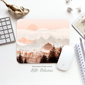 Mouse Pad Mountain Mouse Pad Forest Mouse Pad Office Mouse Pad Personalized Mouse Pad Desk Accessories Mouse Pad Round Mouse Pad 121