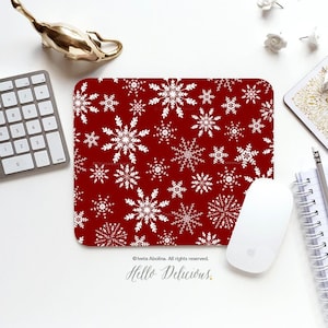 Mouse Pad Snowflakes Mouse Pad Christmas Mouse Pad Office Mouse Pad Personalized Mouse Pad Desk Accessories Mouse Pad Round Mouse Pad 118
