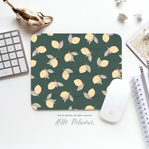 Mouse Pad Lemon Mouse Pad Lemons Mouse Pad Office Mouse Pad Personalized Mouse Pad Desk Accessories Mouse Pad Lemons Round Mouse Pad 08.