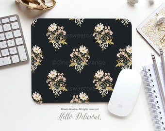 Mouse Pad Daisy Floral Mouse Pad Floral Mouse Pad Office Mouse Pad Personalized Mouse Pad Desk Accessories Mouse Pad Round Mouse Pad 142