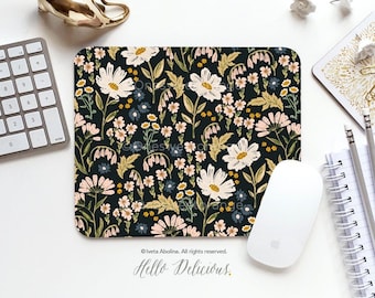 Mouse Pad Daisy Floral Mouse Pad Floral Mouse Pad Office Mouse Pad Personalized Mouse Pad Desk Accessories Mouse Pad Round Mouse Pad 183