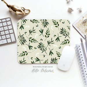 Mouse Pad Live Leaves Mouse Pad Floral Mouse Pad Office Mouse Pad Personalized Mouse Pad Desk Accessories Mouse Pad Round Mouse Pad 141