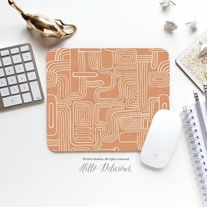 Mouse Pad Geometric Mouse Pad Mid Century Mouse Pad Office Mouse Pad Personalized Mouse Pad Desk Accessories Home Office Mouse Pad T181