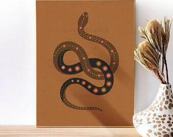 Snake Wall Art Etsy