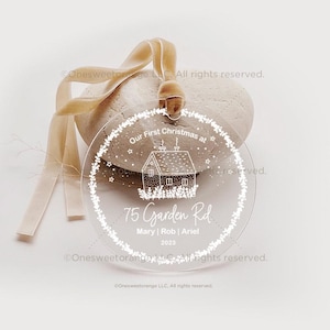 Our First Christmas in New Home Keepsake Christmas New Home Ornament Personalized Ornament Christmas Ornament Housewarming Ornament No.77