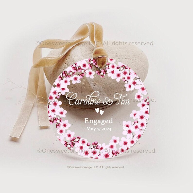 Acrylic Engaged Ornament - Thumbnail 2