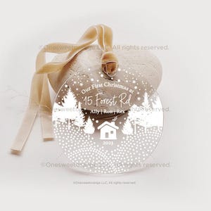 Our First Christmas in New Home Keepsake Christmas New Home Ornament Personalized Ornament Christmas Ornament Housewarming Ornament No.501