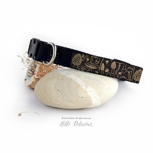 Mushroom Dog Collar Mushroom Pet Leash Personalized Small Dog Collar Mushrooms Large Dog Leash Dog Collar Leash Set Puppy Collar 71.