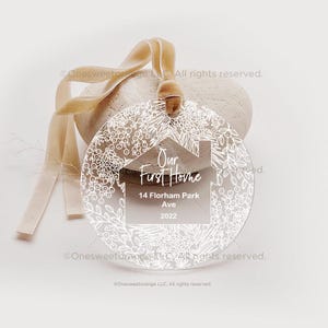 Our First Home Ornament Housewarming Gift Christmas New Home Personalized Ornament Christmas Ornament Housewarming Christmas Ornament No.311