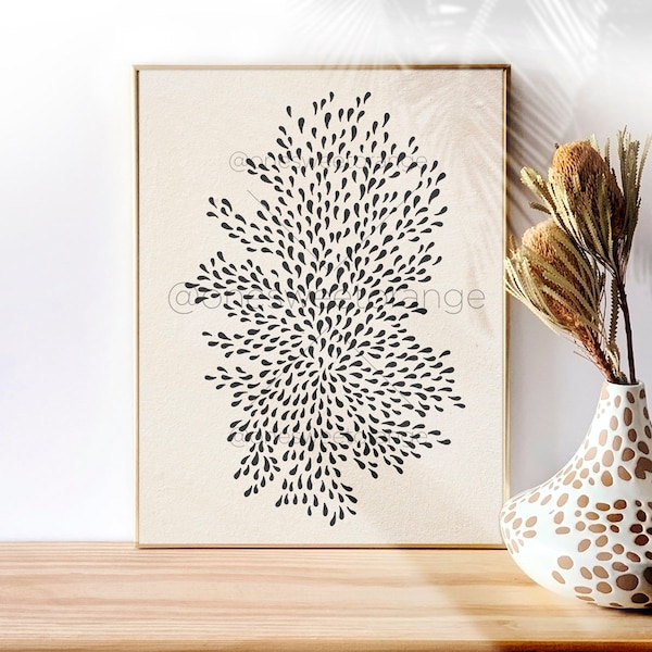 Arte minimalista orgánico Line Art Poster Line Drawing Print Line Art Arte moderno Minimal Poster Nordic Graphic Art Print Modern Wall Art B108