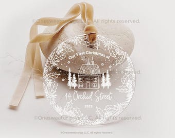 Our First Christmas in New Home Ornament Christmas New Home Gift Personalized Ornament Christmas Ornament Housewarming Keepsake No.502