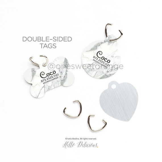 double sided pet tags