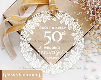 Anniversary Ornament Wedding Anniversary Gift Christmas Gift for Anniversary Gifts for Her Gifts for Him Personalized Holiday Gift No.473