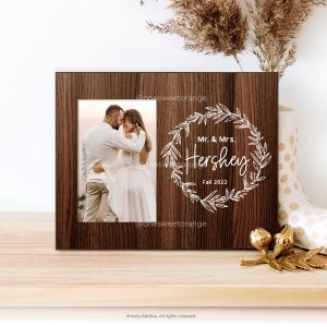 Wedding Picture Frame Personalized Wedding Gift Bridal Shower Gift Wedding Frame Gift for Couples Custom Wedding Picture Frame 06.