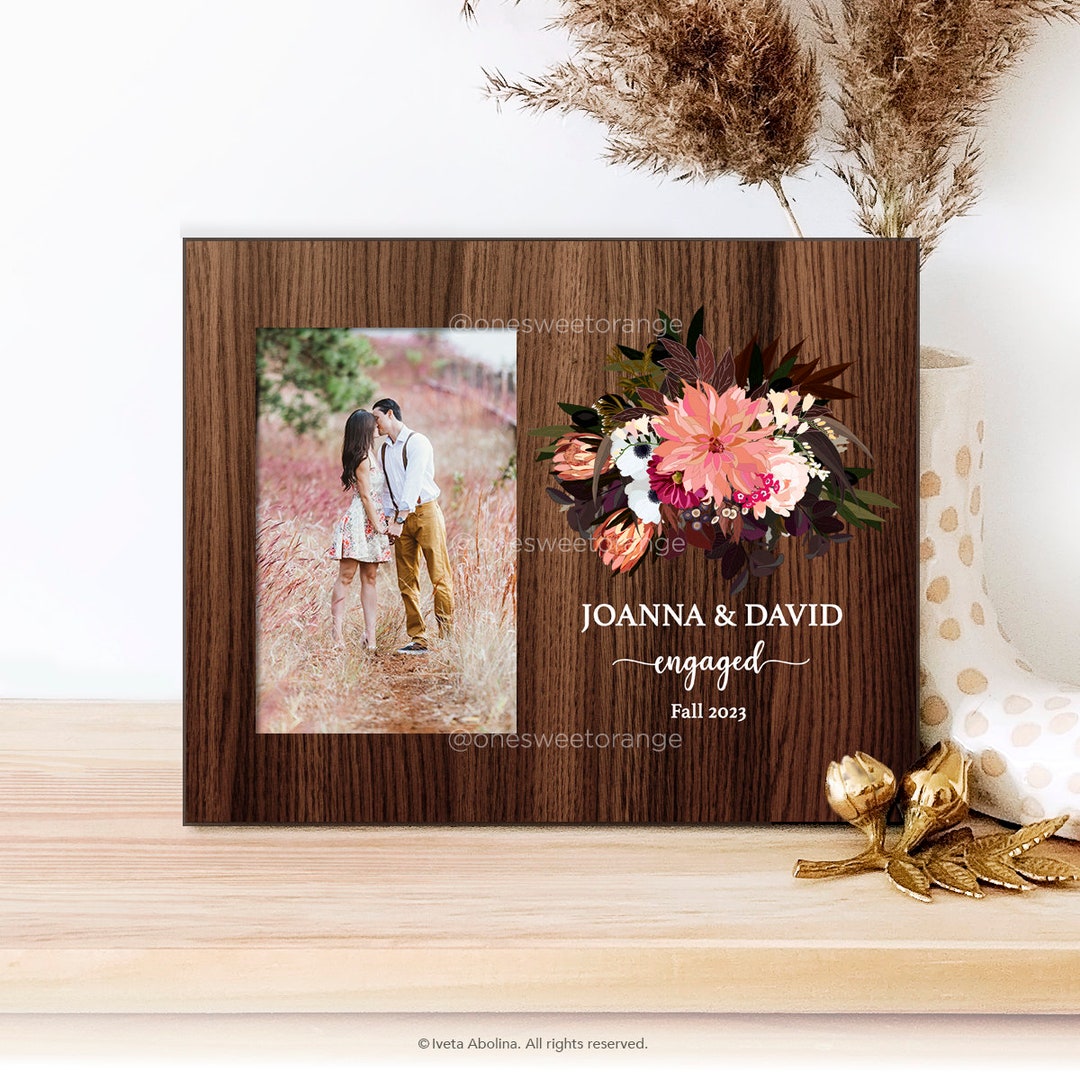 Engaged Picture Frame Personalized Engagement Frame Engagement Frame