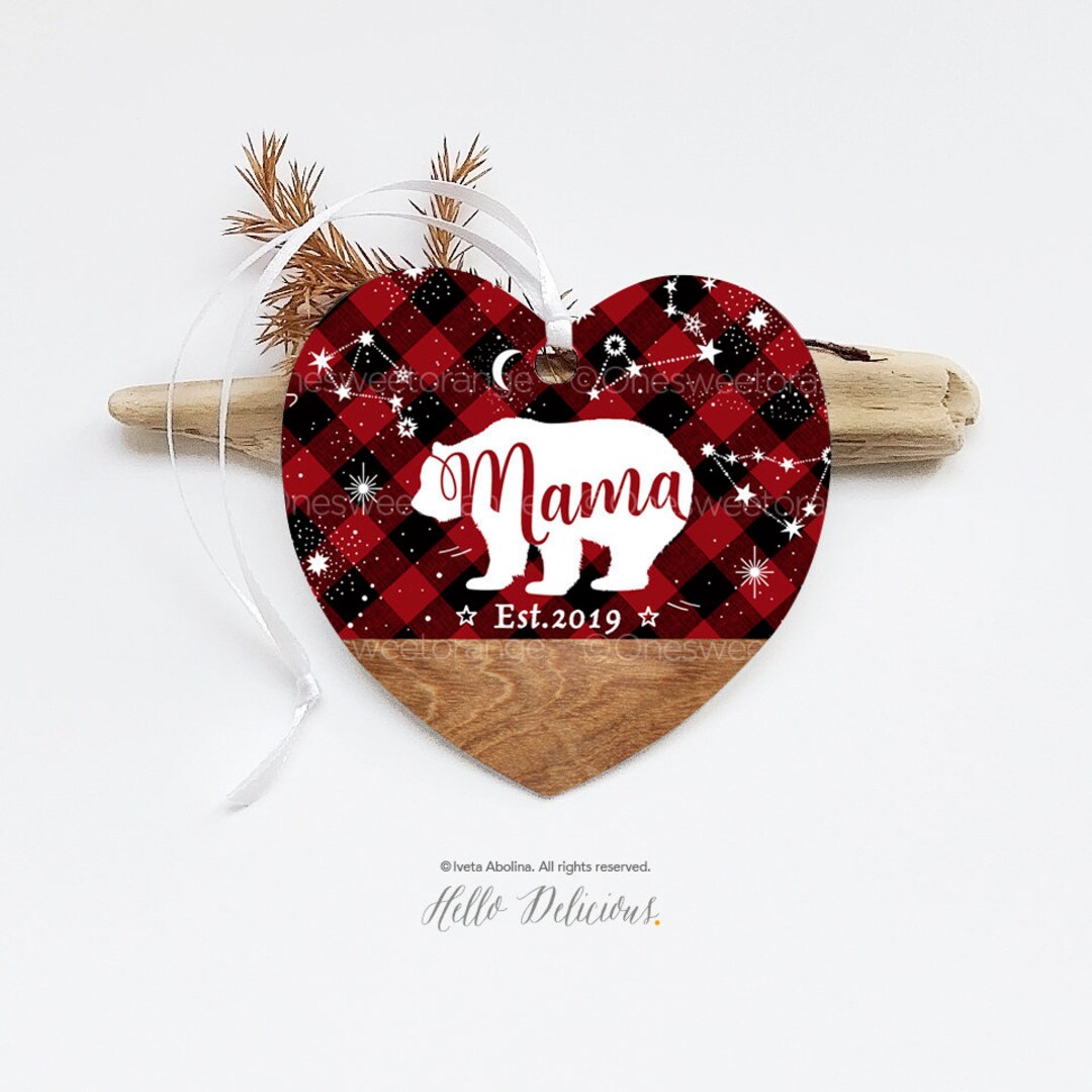 Mama Bear Ornament New Mama Gift Ornament Gift Baby Shower Gift New Mom ...