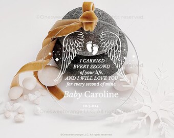 Baby in Heaven Ornament Sympathy for Loss of Baby Christmas Ornament Commemorative Ornament Forever Loved Gift In Loving Memory Gift No.698