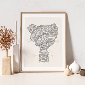 Buque línea arte línea arte cartel línea dibujo impresión línea arte moderno arte minimalista cartel orgánico florero línea arte impresión moderno pared arte B523
