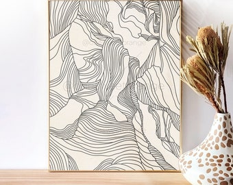 Mountain Line Art Line Art Poster Line Drawing Print Line Art Modern Art Minimalist Poster Mountain Line Art Print Modern Wall Art B226