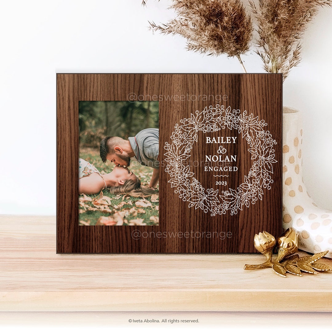 Engaged Picture Frame Personalized Engagement Frame Engagement Frame
