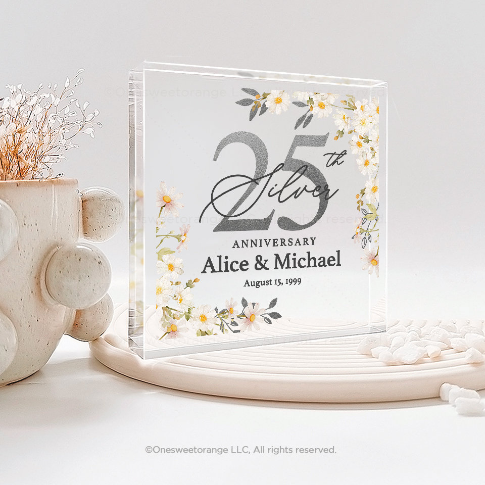 Luxury Silver Anniversary Presents Happy Annversary Slver