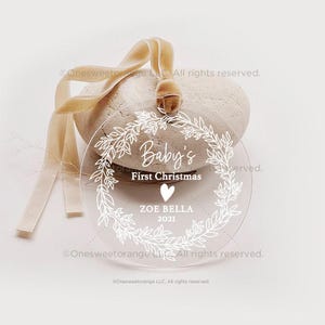 Baby’s First Christmas Ornament New Baby Gift Acrylic Baby Ornament Gift Personalized Ornament for Newborn Baby Christmas Ornament No.163