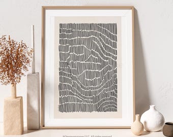 Geometric Abstract Art Line Art Poster Neutral Abstract Print Line Art Modern Art Minimal Poster Nordic Art Print Modern Wall Art B159