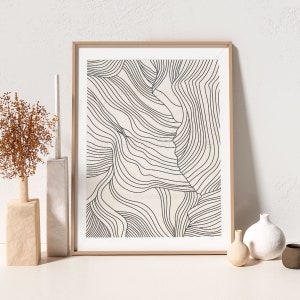 Organic Minimalist Art Line Art Poster Line Drawing Print Line Art Modern Art Minimal Poster Nordic Graphic Art Print Modern Wall Art B385
