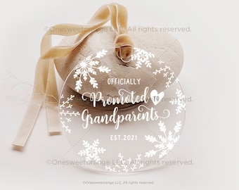 Promoted to Grandparents Ornament Grandparent Gift Grandparents Christmas Ornament Personalized Ornament Ornaments for Grandparents No.98