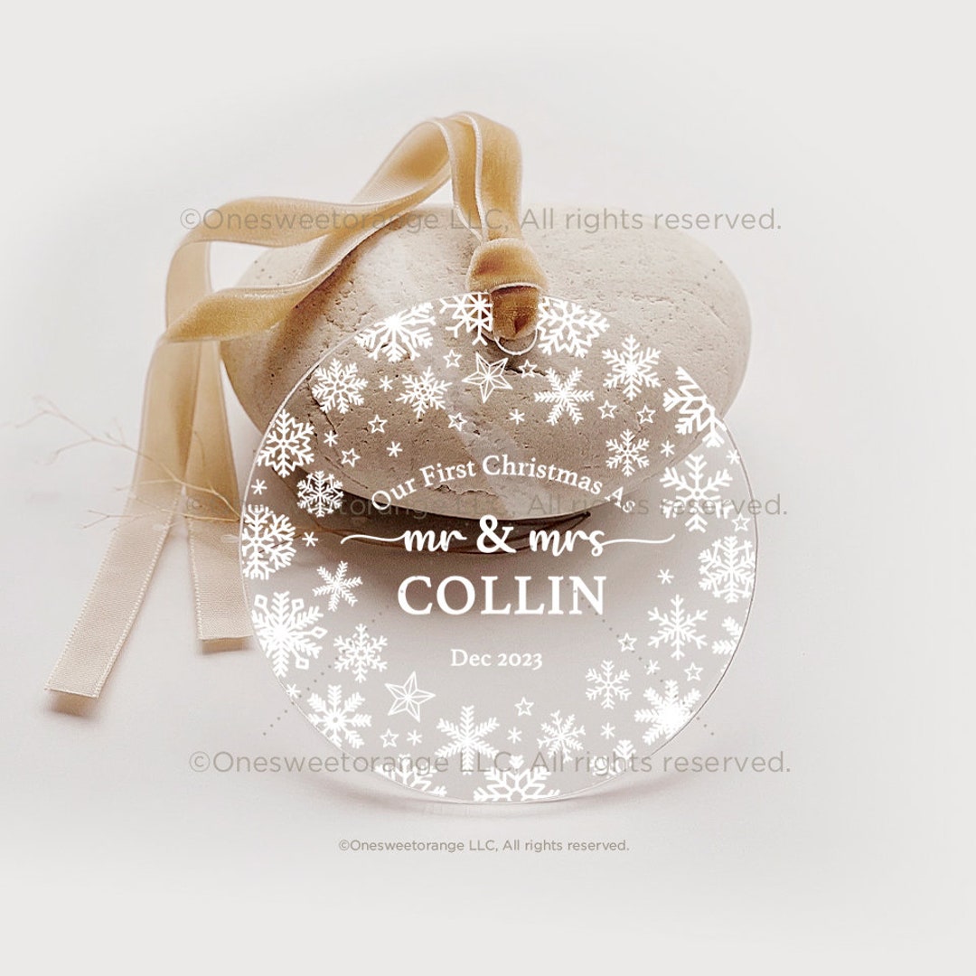 Christmas ornament first christmas married