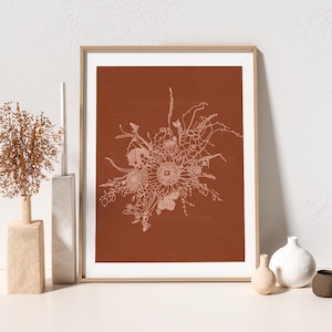 Floral Bouquet Line Art Minimalist Art Line Art Terra Protea Poster Line Drawing Line Art Modern Art Minimal Poster Floral Canvas Art B326